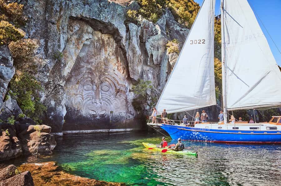 Lake Taupo: Classical Sailing to the Mori Rock Carvings - What’s Included and How It Feels