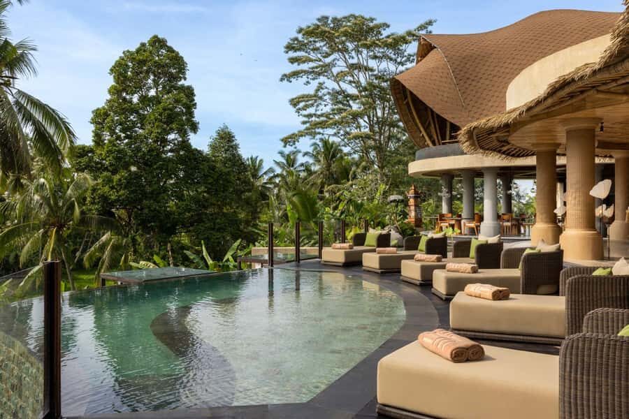 Ubud: Aura Bar Drink & Pool Access Rice Field View E-Voucher - The Pool & Scenery