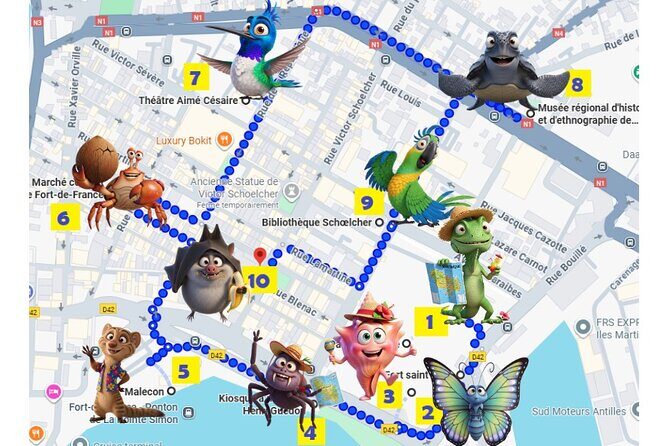 Visit Fort-DE-France with a fun and original track game! - The Itinerary in Detail