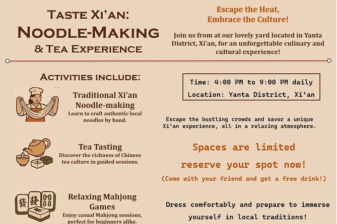 Xi'an Noodle Making and Tea Tasting Experience - Why This Experience Works