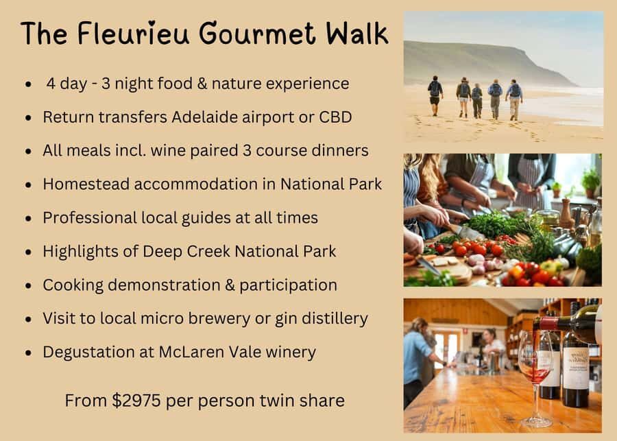 Adelaide: Fleurieu Gourmet 4-Day Walking Tour - Day-by-Day Breakdown