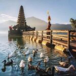 Bali: Mount Batur Jeep Tour with Floating Temple & Falls - Exploring the Floating Temple by Lake Batur