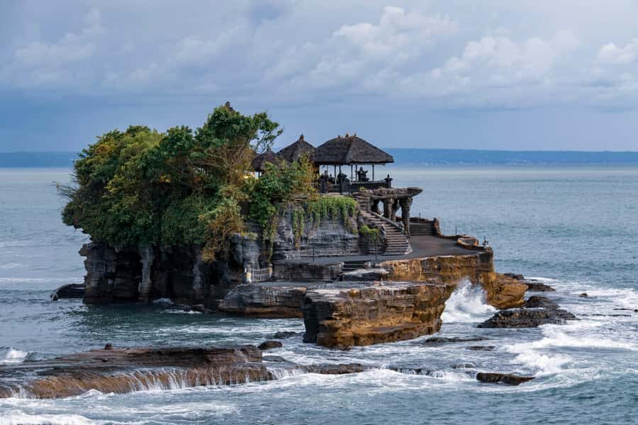 Bali: Tanah Lot, Monkey Forest, & Waterfalls Full-day Tour - First Stop: The Iconic Tanah Lot Temple