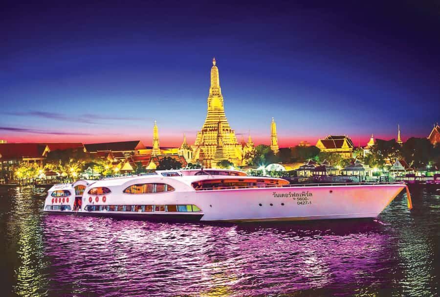 Bangkok: Wonderful Pearl Luxury Romantic Dinner Cruise - The Itinerary Breakdown