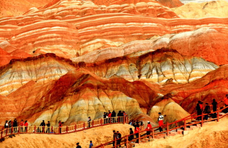 By bullet train from Lanzhou to Zhangye rainbow Mountain - Discovering the Natural Wonder: Zhangye Rainbow Mountain