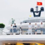 Enjoying the view of Halong City from the Super Yatch - The Sum Up