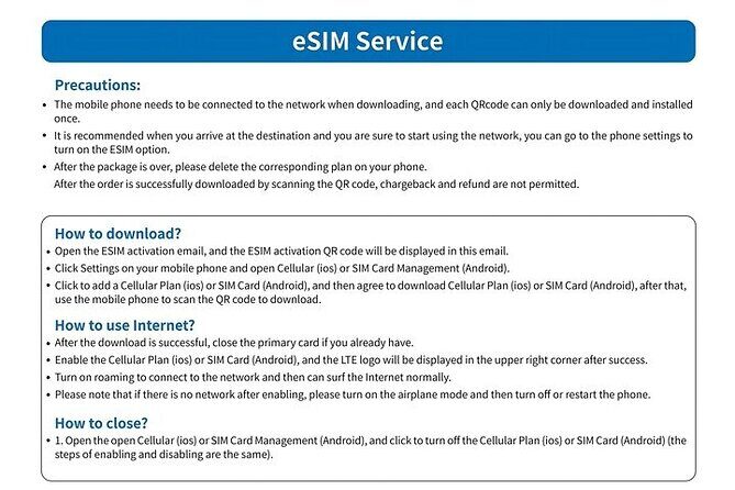 eSIM in Korea for 1 to 30 Days with 3GB to Unlimited - How the Tour Works