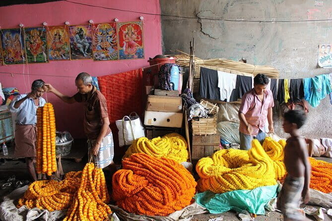 Flower Market Colors and Ganges Ghat Experience - The Sacred Ghats of the Hooghly River