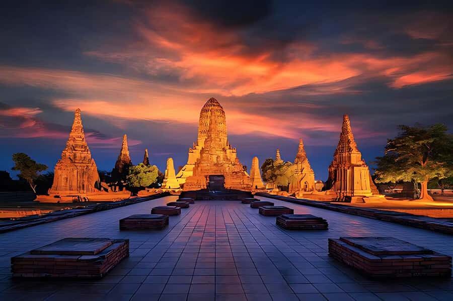 From Bangkok:Ayutthaya Night Temples&Market with local Snack - The Itinerary Breakdown