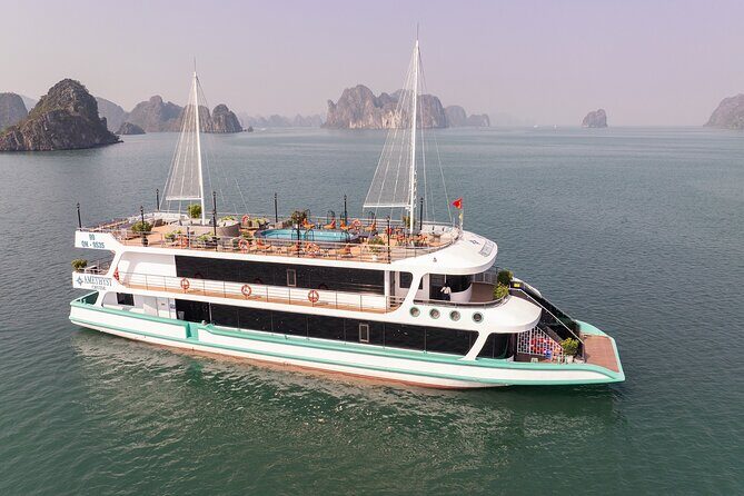 From Hanoi: 5-Star Amethyst Cruise Luxury Day Trip in Halong Bay - First Stop: Old Quarter and Tuan Chau Harbour