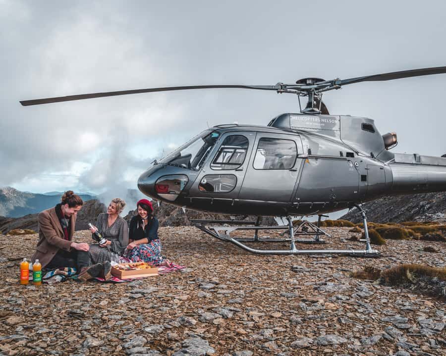 From Nelson: Scenic Helicopter Ride and Mountain Picnic - The Flight and Landings