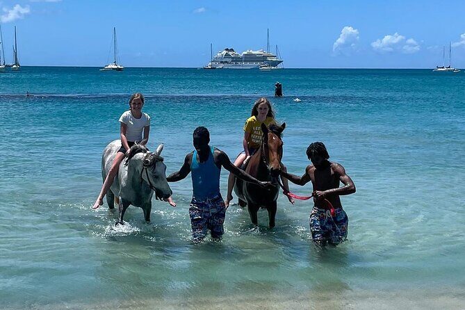 Gros Islet Village Horseback Riding run with Dore's riding Stable - The Scenic Trail and Local Highlights