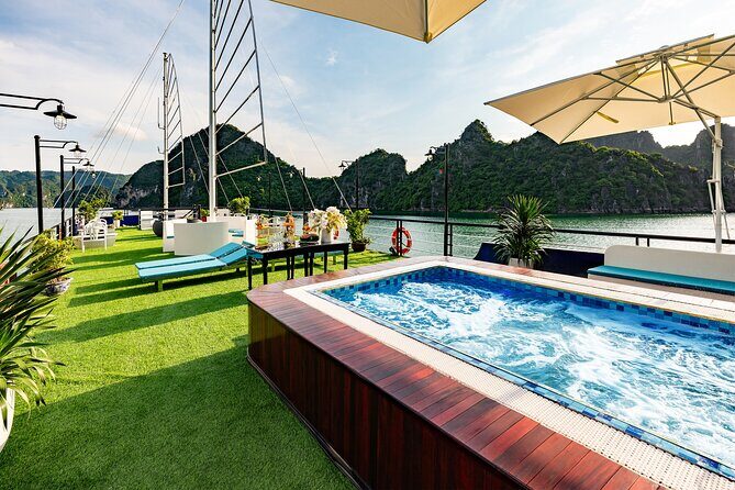 Halong Bay 5-Star Luxury Day Cruise with Buffet Lunch & Kayaking - Checking In at Tuan Chau Port and the Luxurious Cruise
