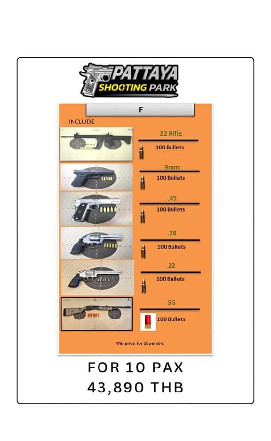 Pattaya: Shooting Park Experience for 10 People - The Firearm Selection