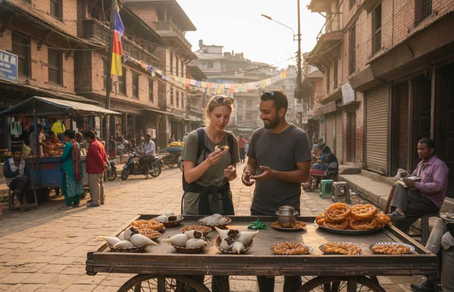 Pokhara: Cultural Heritage Walk with Newari Food Tasting - Visiting Bindabasini Temple: Sacred Grounds with Panoramic Views