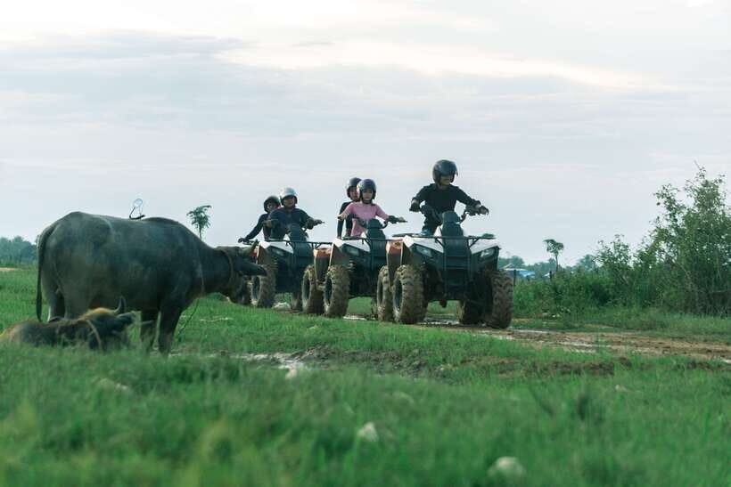 Siem Reap: Quad Bike Tour of Local Villages - Sunset over the Rice Paddies
