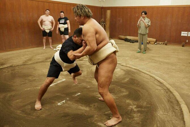 Sumo Training with Mawashi Wearing Photoshoot - Authenticity and Unique Aspects