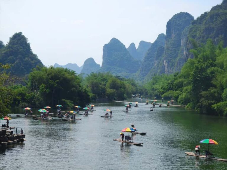 Yangshuo: Wulong Spring, Ruyi Peak, and Liu Sanjie Tour - Bamboo Rafting on the Yulong River: A Mix of Relaxation and Excitement