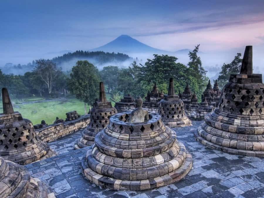 Yogyakarta: Borobudur Climb the Top & Mount Merapi Jeep Tour - Transportation, Timing, and Group Size