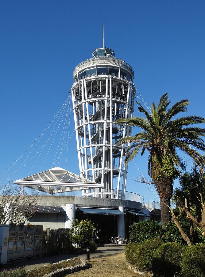 The Enoshima Sea Candle, the lighthouse observation tower inside Samuel Cocking Garden