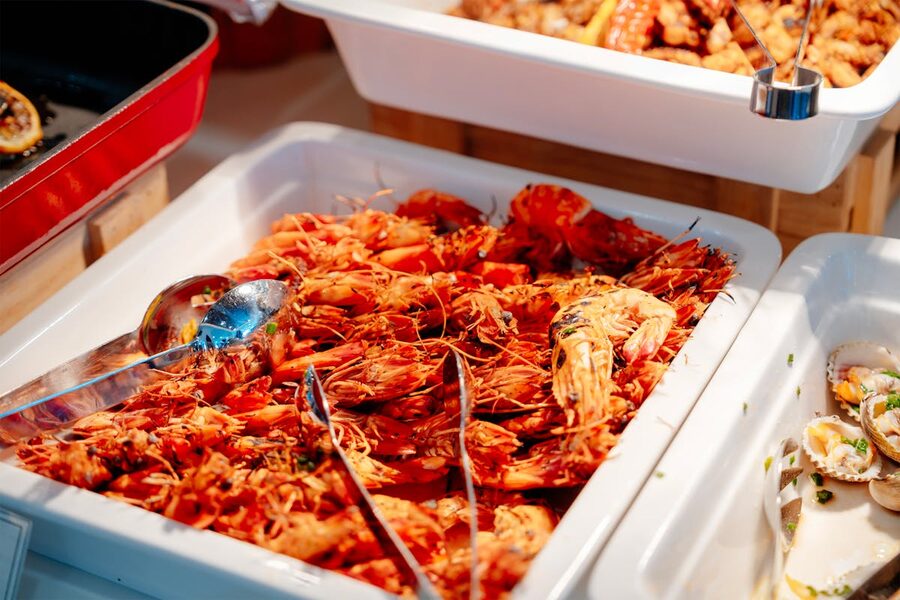 Fresh seafood dishes
