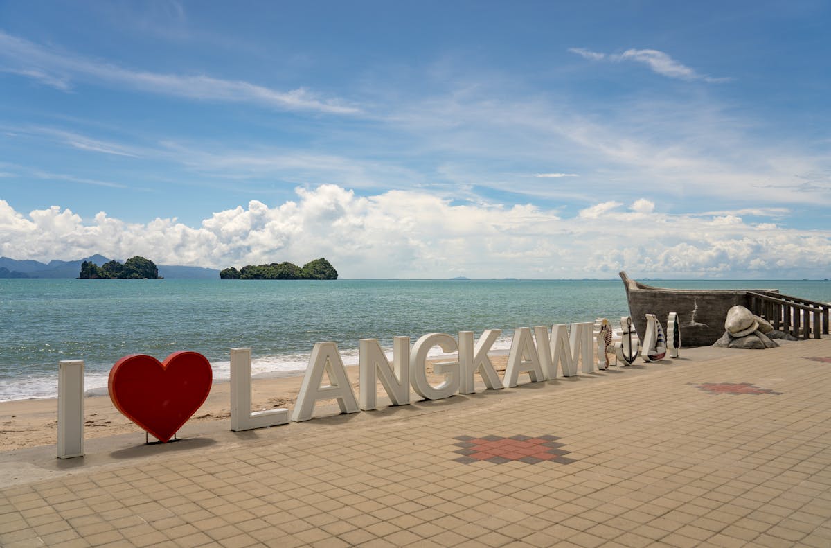 Langkawi coastline with turquoise water