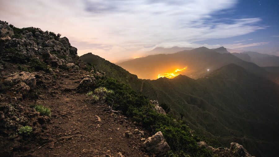 Volcano hike at dawn