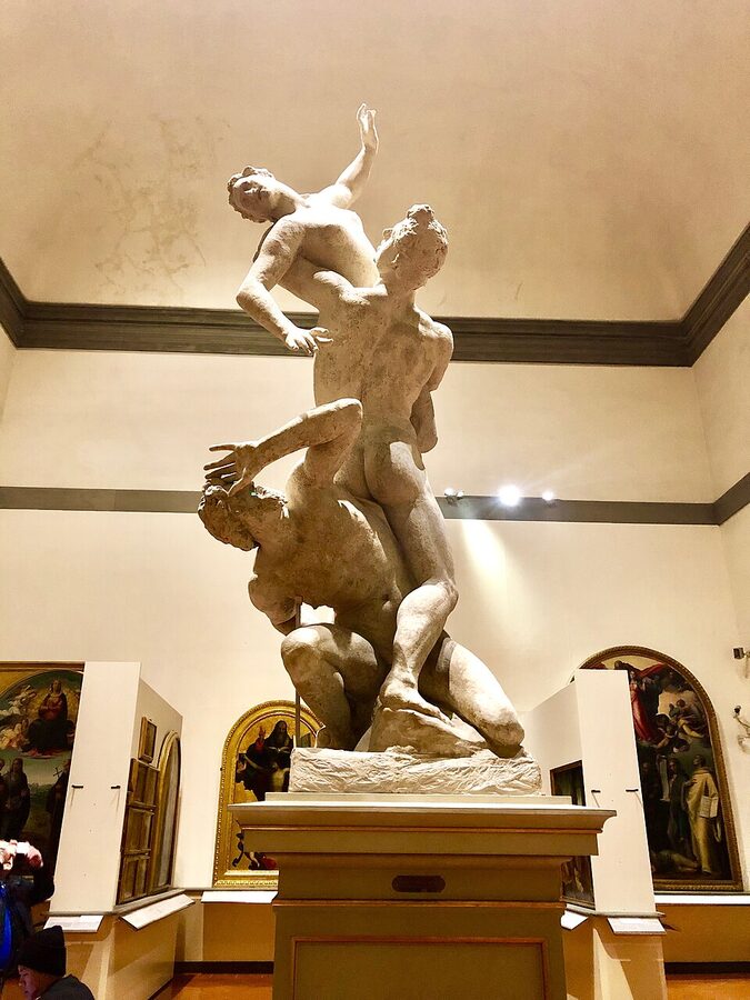 Giambologna's Rape of the Sabine Women plaster model at the Accademia