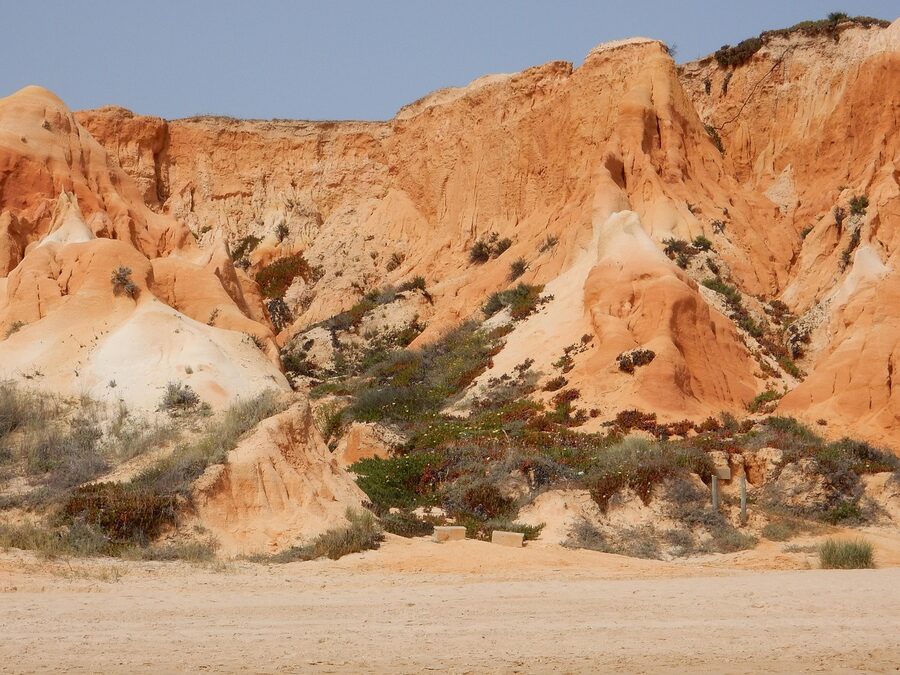 Albufeira sand coast, Algarve, Portugal