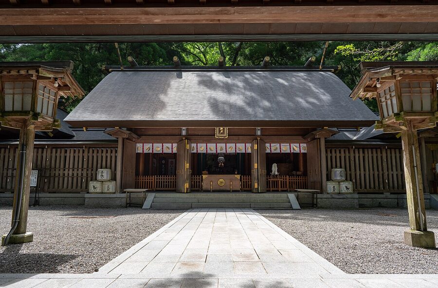 Amanoiwato West Shrine buildings at Takachiho