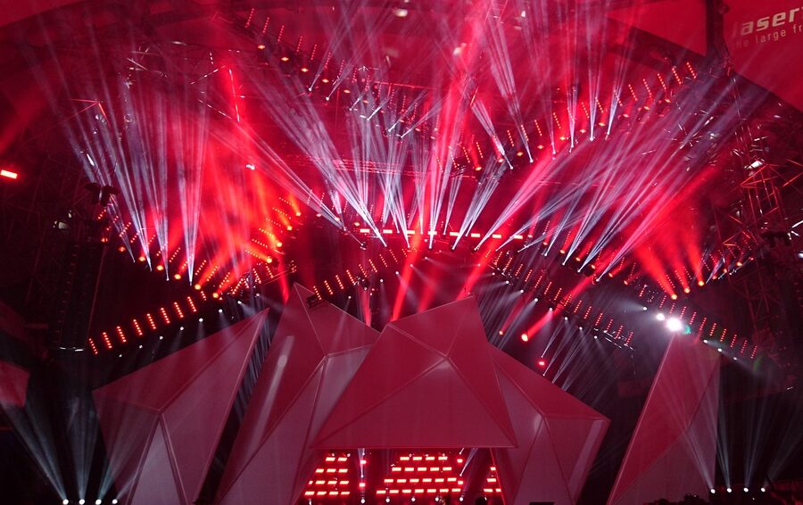 Laser light show AMAZE Amsterdam