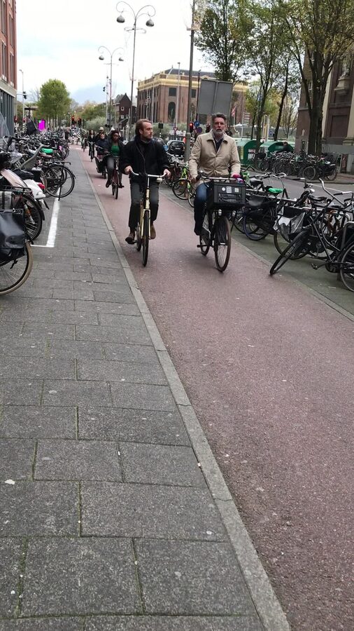 Amsterdam dedicated bicycle path infrastructure