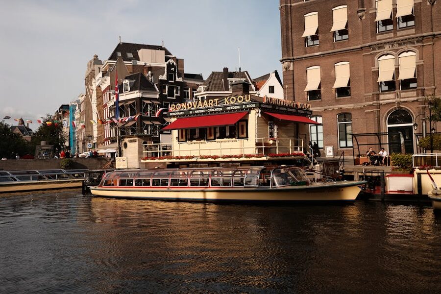 Amsterdam classic canal tour boat daytime