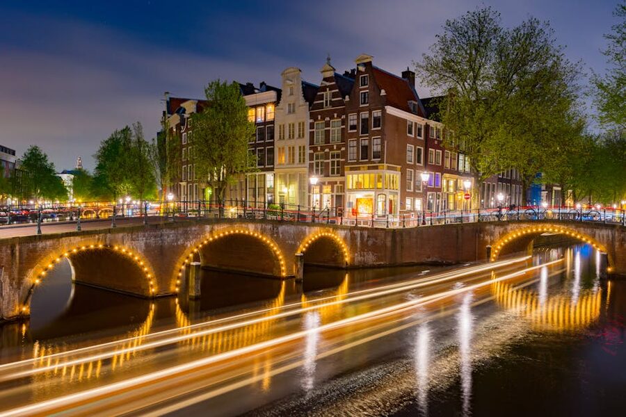 Amsterdam canal long exposure night photo