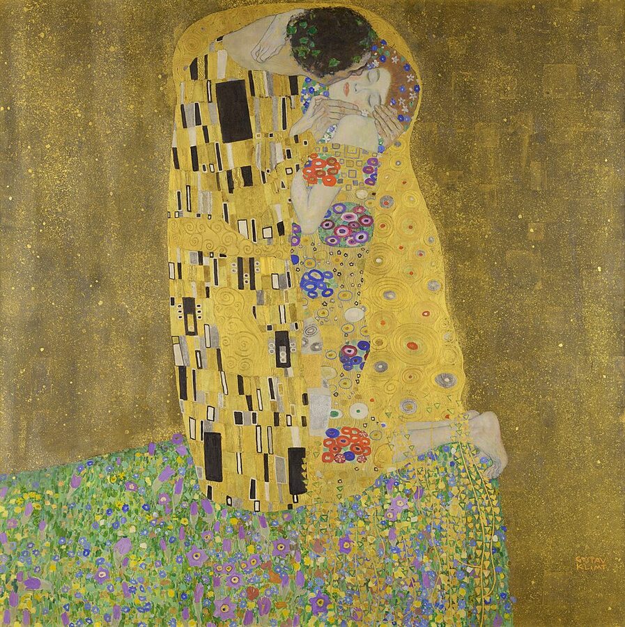 Gustav Klimt The Kiss painting