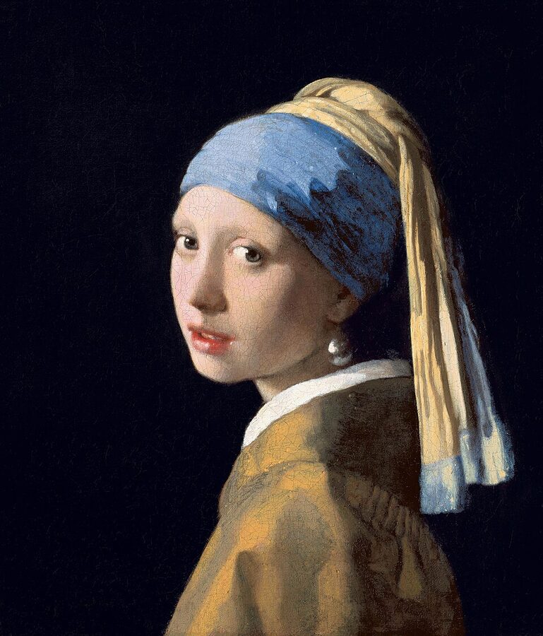 Vermeer Girl with a Pearl Earring at Mauritshuis as referenced in Fabrique Dutch Masters show