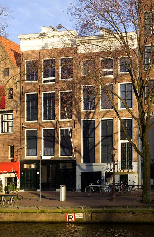 Anne Frank House on Prinsengracht canal Amsterdam