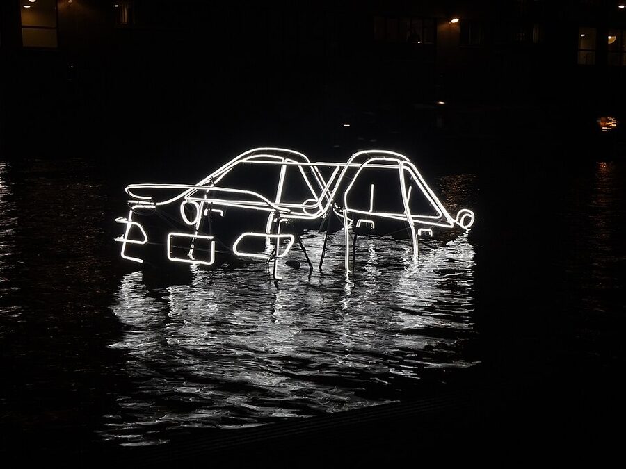 Amsterdam Light Festival installation at Entrepotdok