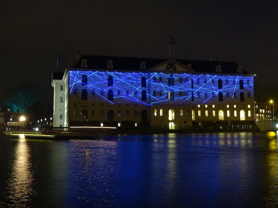 Light Festival installation by Amsterdam Scheepvaartmuseum