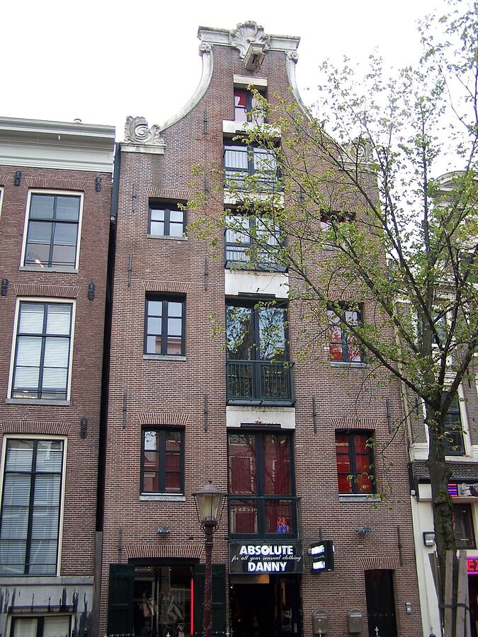 Oudezijds Achterburgwal canal house at number 78, near the Red Light Secrets Museum in Amsterdam