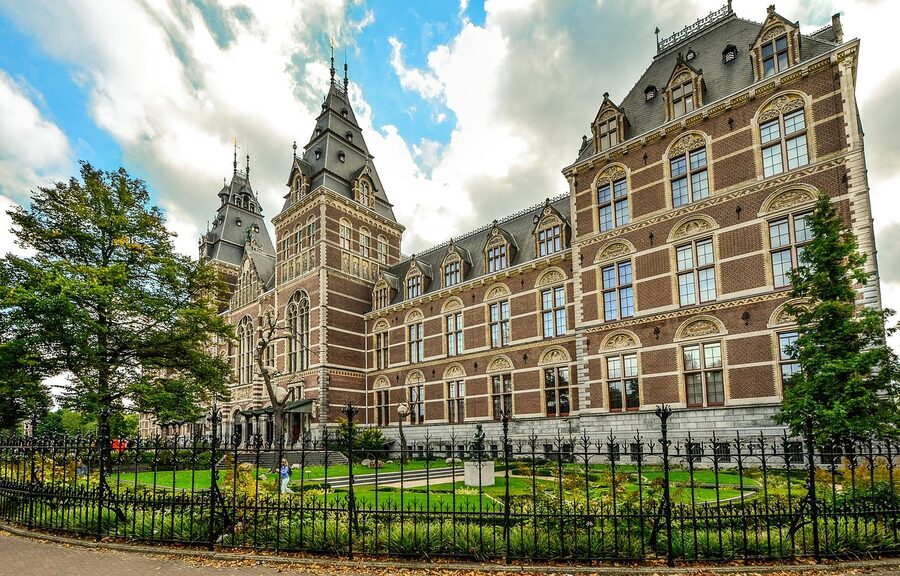 Rijksmuseum facade architecture and brickwork Amsterdam