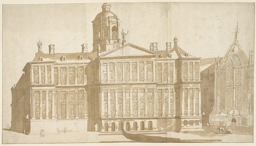 Royal Palace Amsterdam 1655 town hall engraving