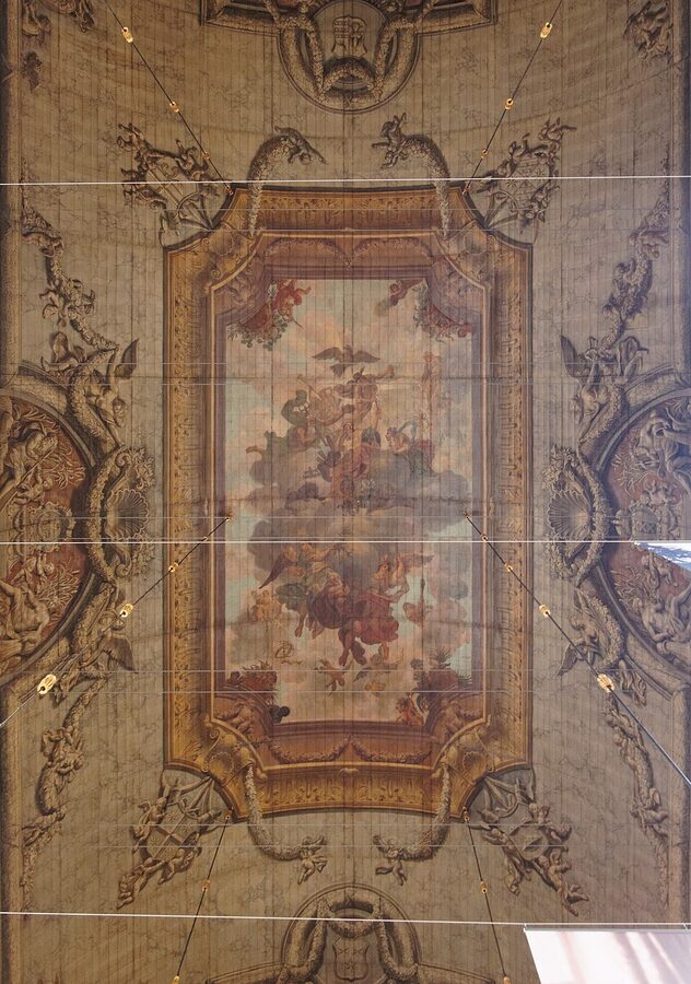 Burgerzaal Atlas sculpture Royal Palace Amsterdam interior