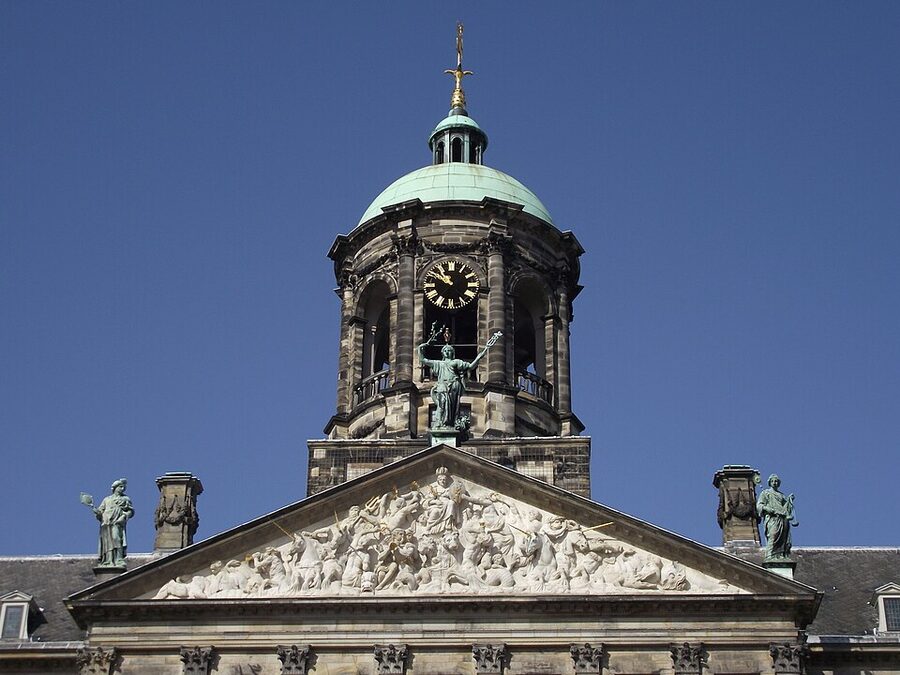 Royal Palace Amsterdam classical facade detail