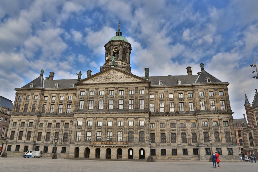 Royal Palace Amsterdam exterior wide view