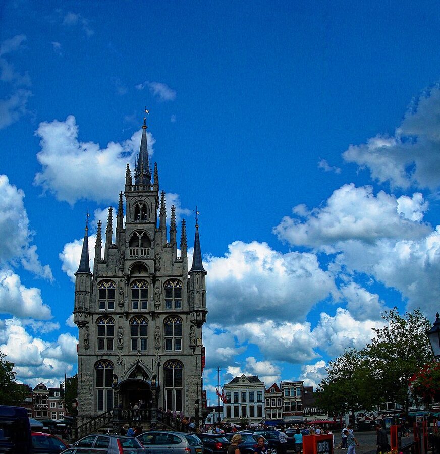 Gouda Markt with city hall Late Gothic Netherlands