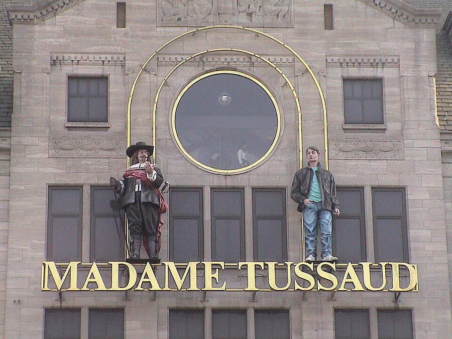 Street view of Madame Tussauds Amsterdam from Dam Square