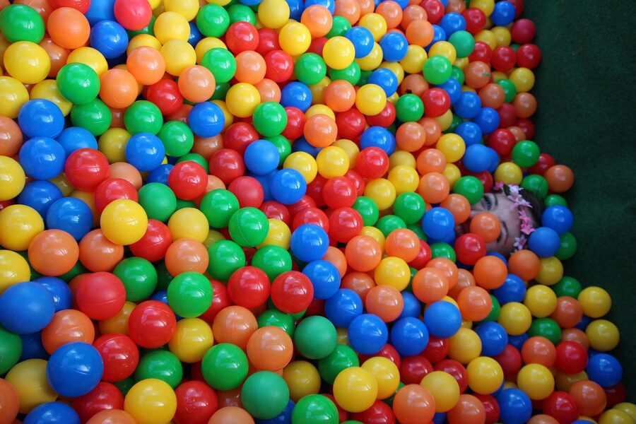 Upside Down Amsterdam LED ball pit colourful balls