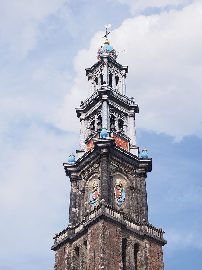 Top of the Westerkerk tower Amsterdam crown