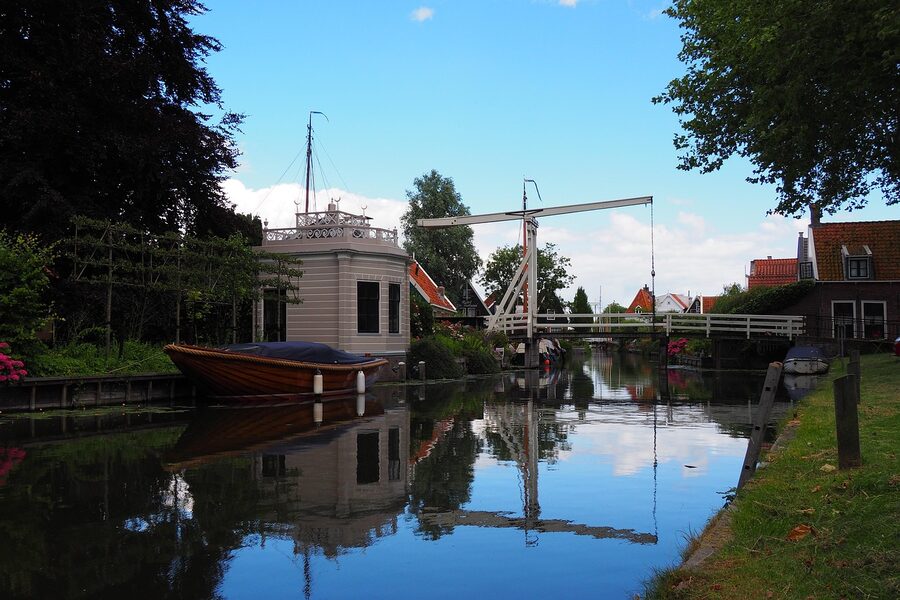 Bridge over a canal in Edam